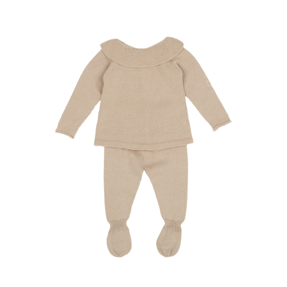 Set neonato in maglia-Cipria - IL CASSETTO DEL BEBÈ