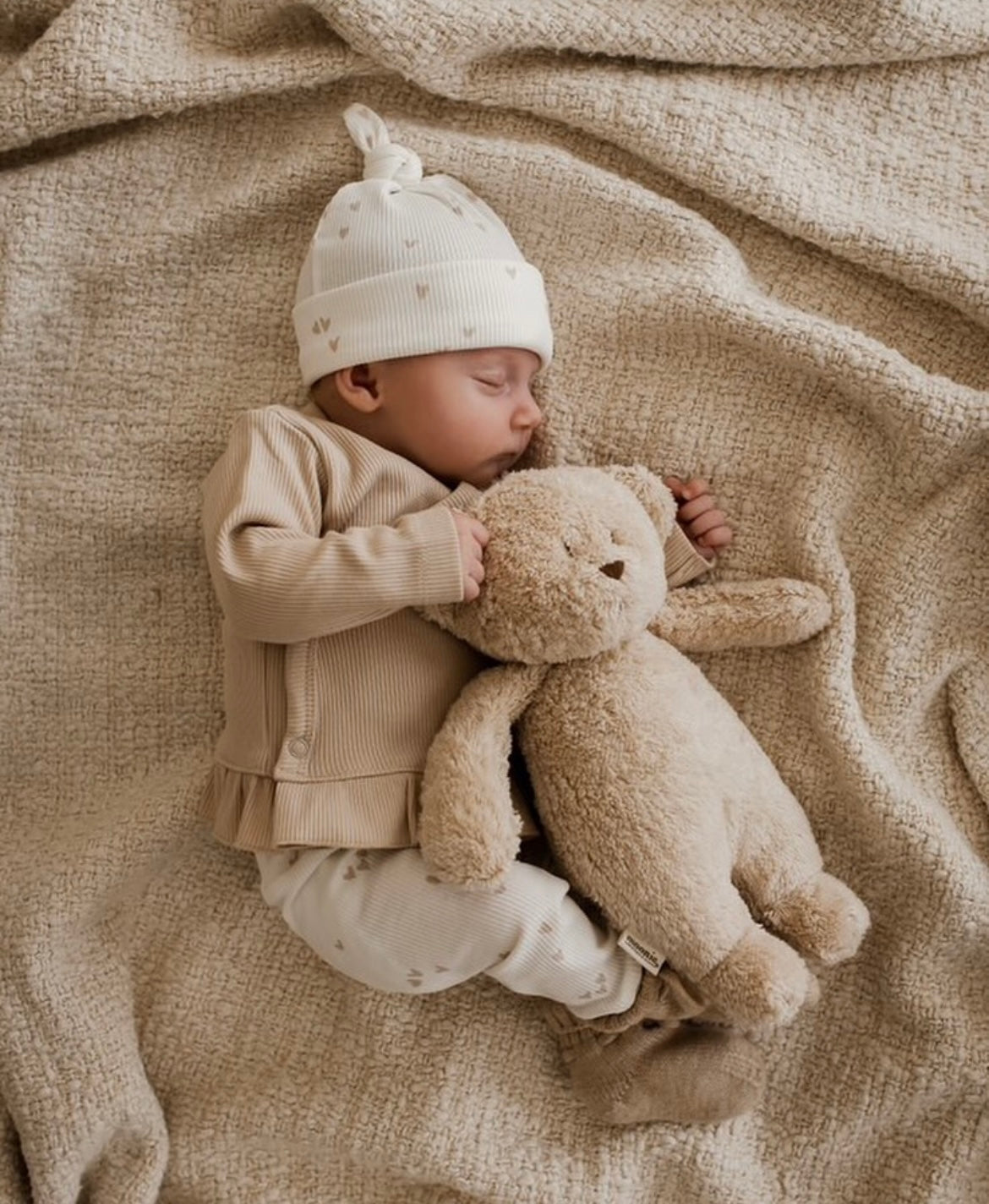 Orsetto multifunzionale Rose nature-MOONIE - IL CASSETTO DEL BEBÈ