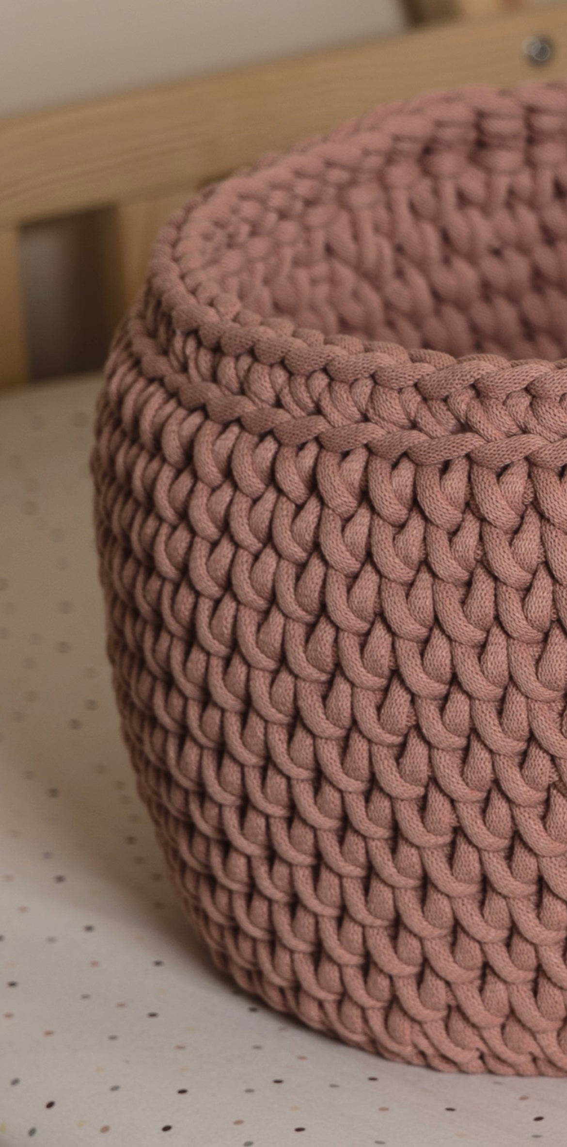 Culla uncinetto bebè Rosa Terracotta - IL CASSETTO DEL BEBÈ