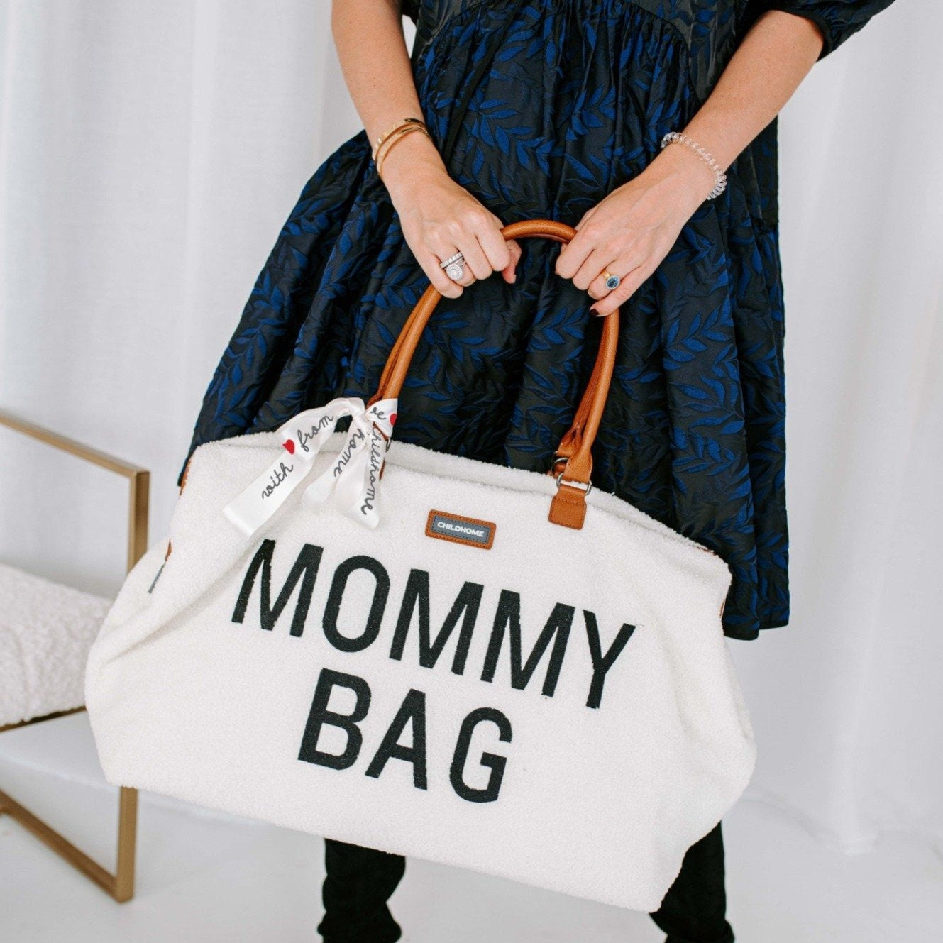 MOMMY BAG ® NURSERY BAG - TEDDY OFF WHITE - IL CASSETTO DEL BEBÈ
