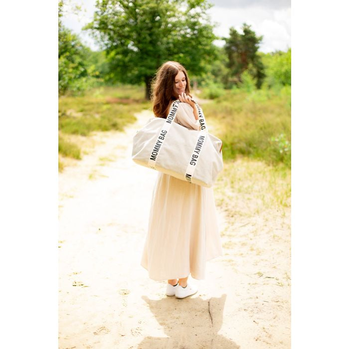 MOMMY BAG ® NURSERY BAG-CANVAS OFF WHITE - IL CASSETTO DEL BEBÈ