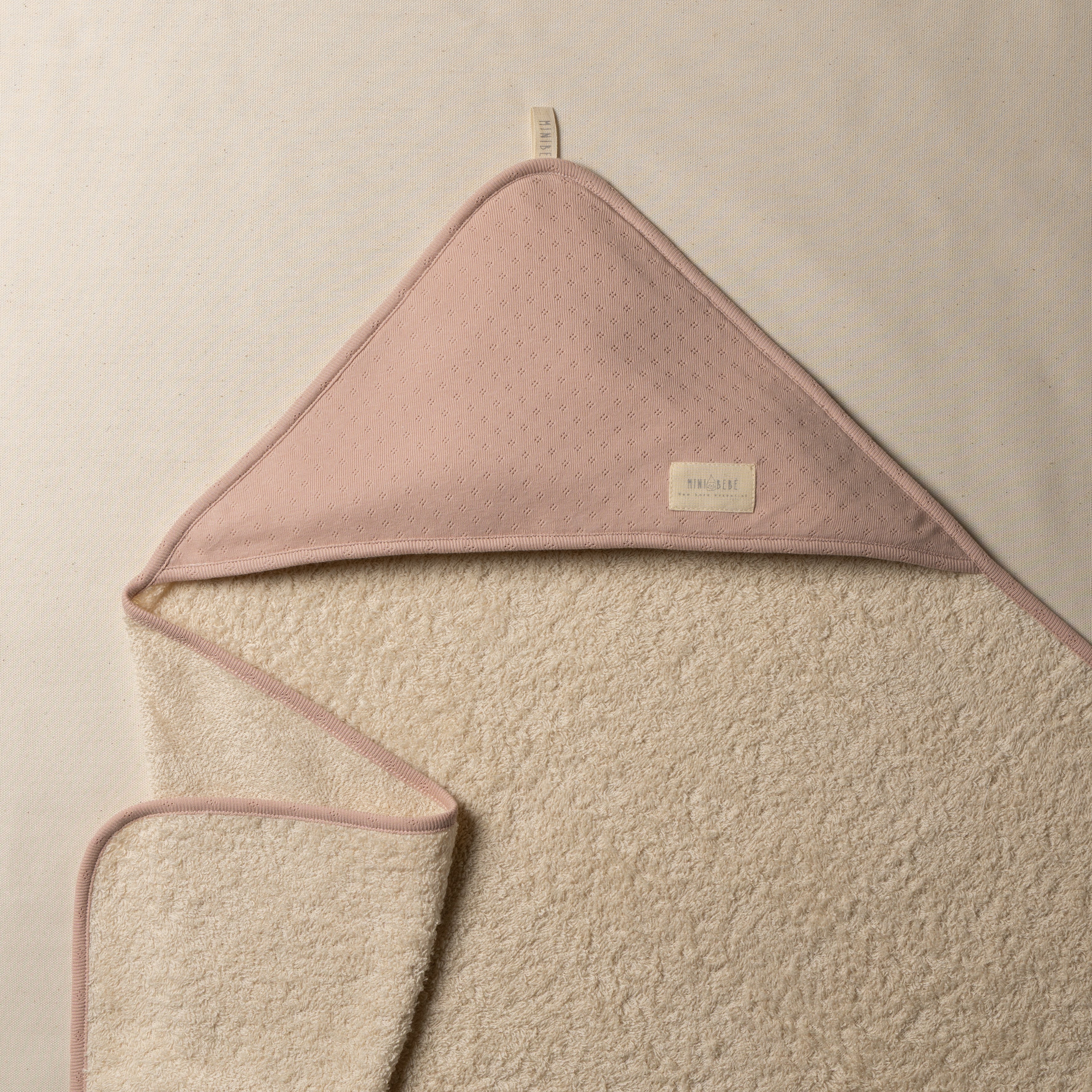 Accappatoio in cotone rosa per neonato