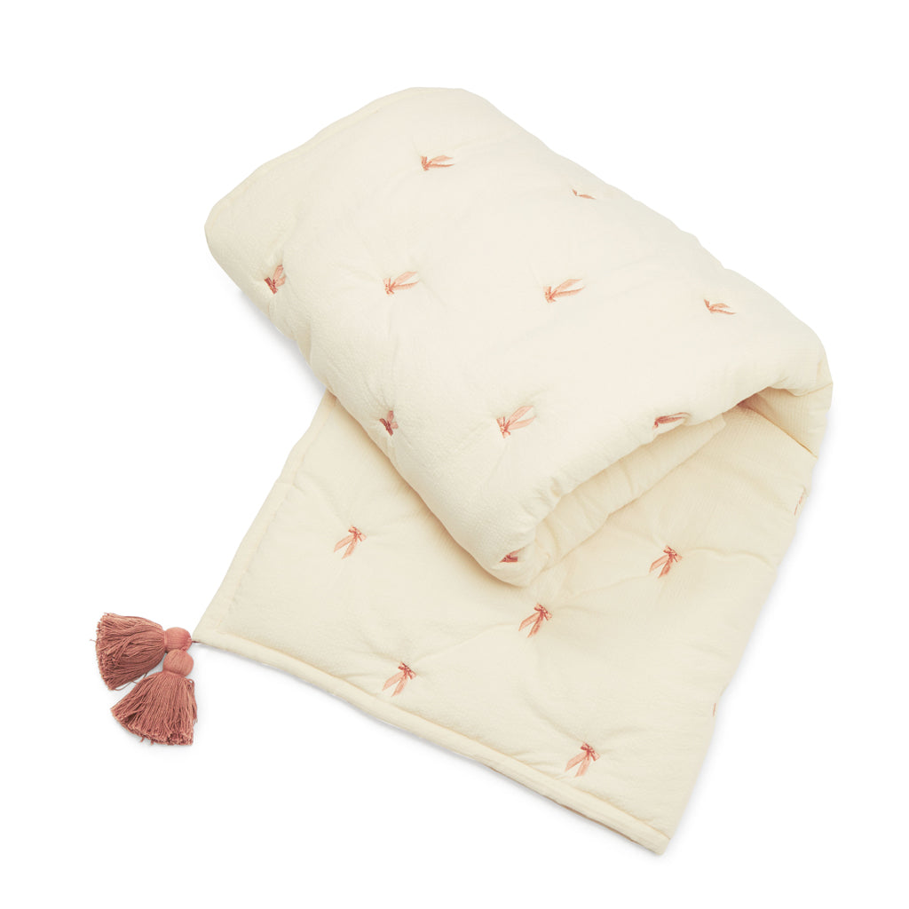 Coperta-Ricamo fiocchi