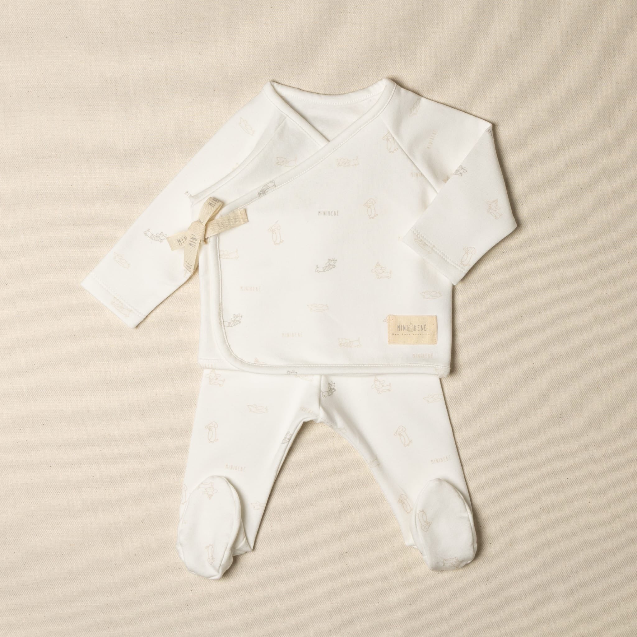 Completino nascita neonato in cotone organico