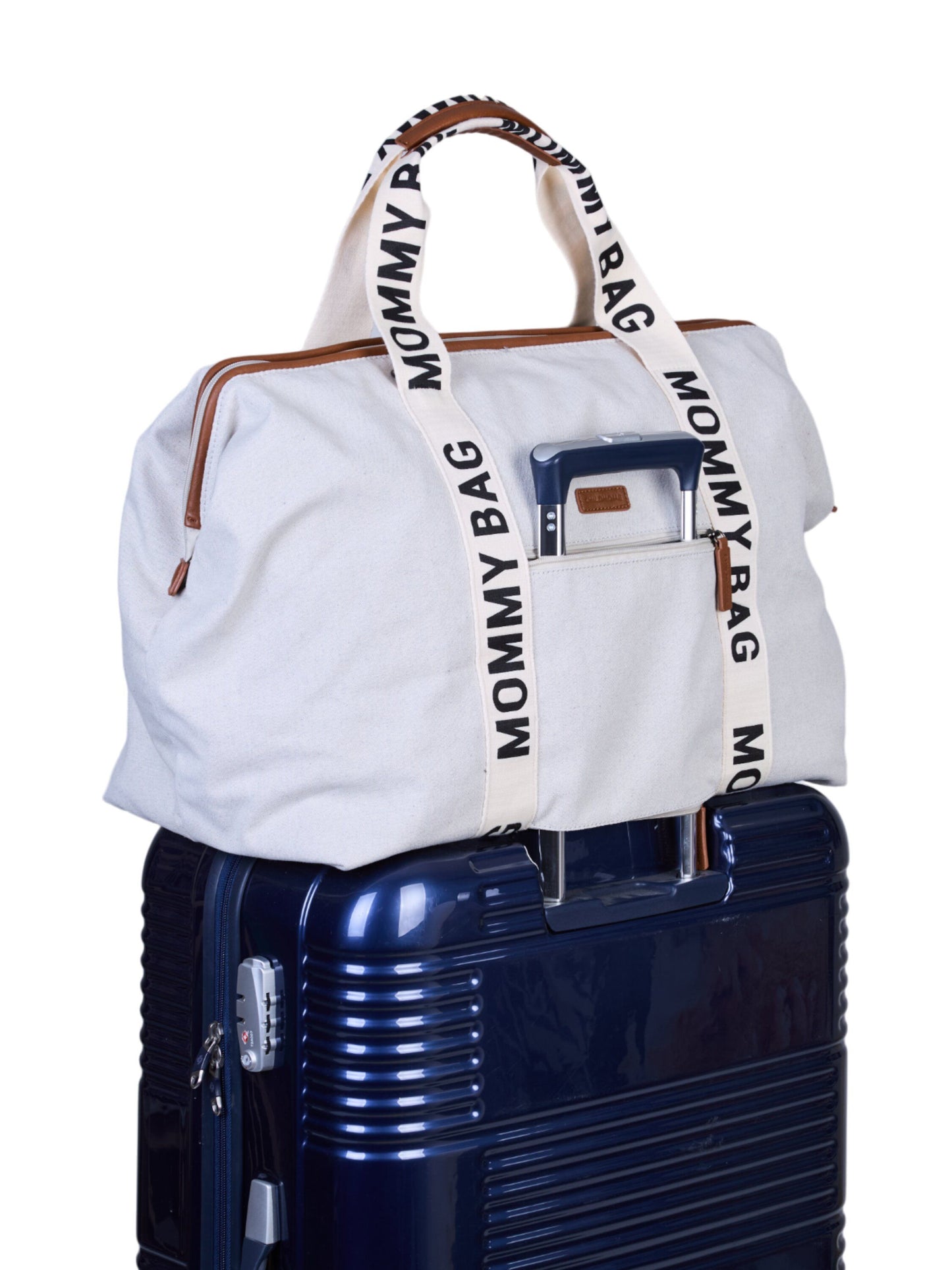 MOMMY BAG ® NURSERY BAG-CANVAS OFF WHITE - IL CASSETTO DEL BEBÈ