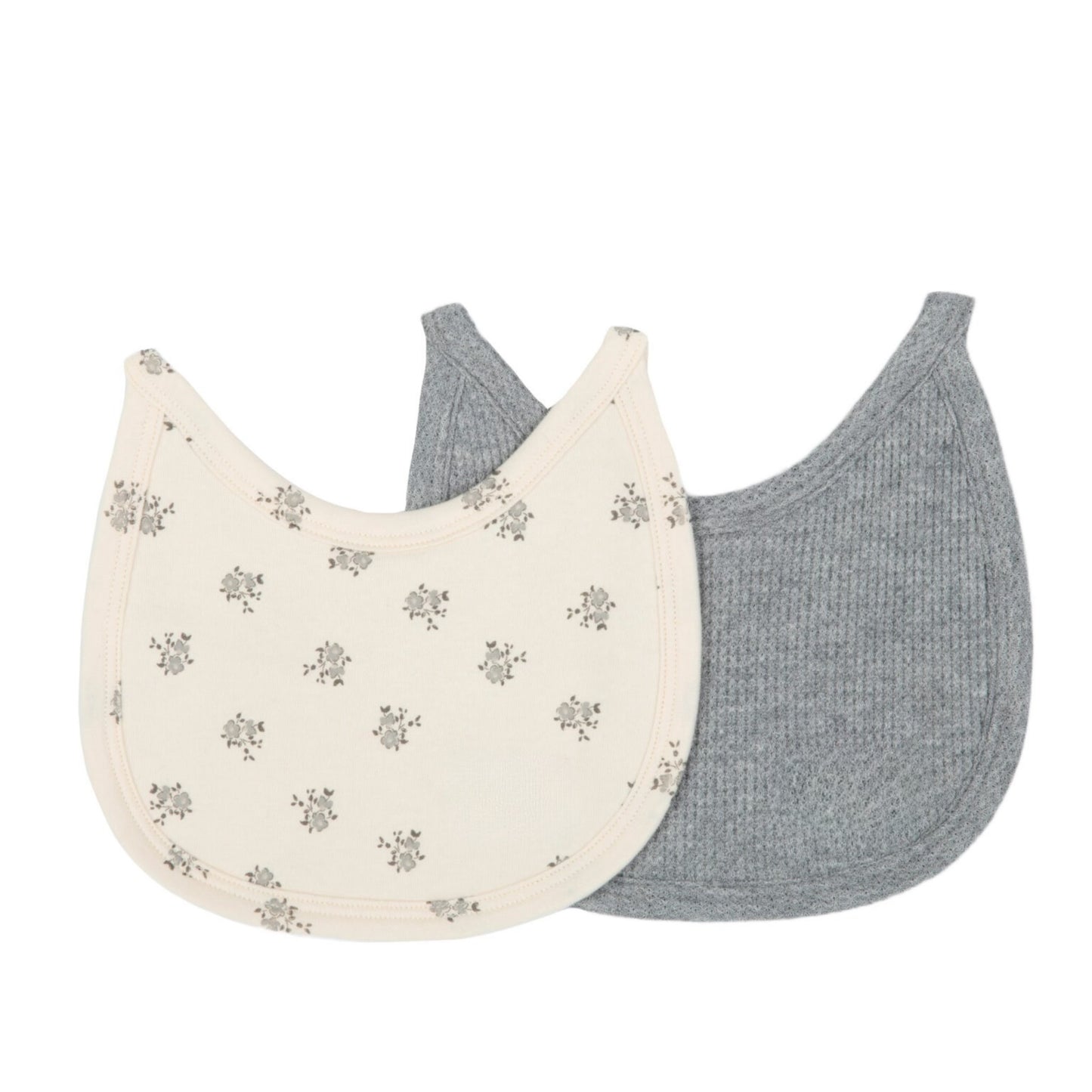 Pack bavaglini-Fiori grigio - IL CASSETTO DEL BEBÈ