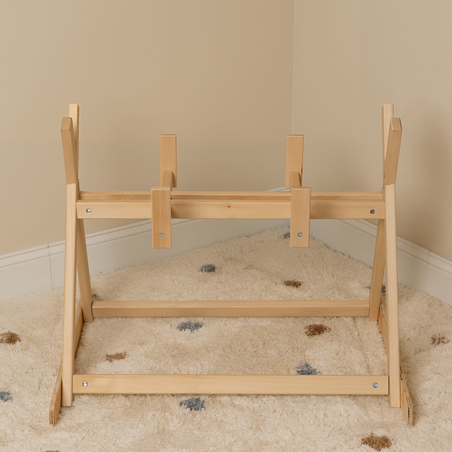 Supporto in legno massello per culla neonato evolutiva 3 in 1