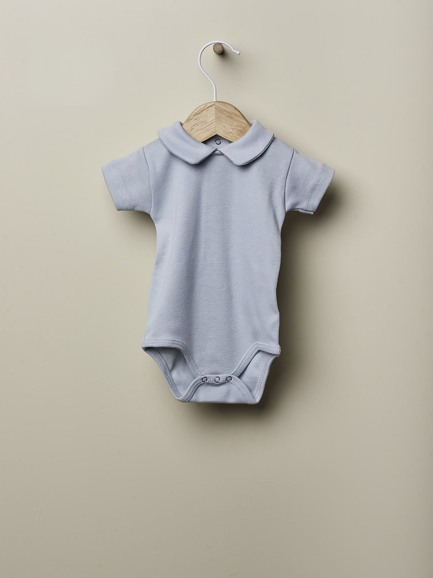 Body neonato a maniche corte in cotone azzurro - IL CASSETTO DEL BEBÈ