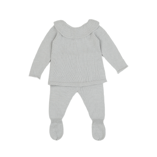 Set neonato in maglia-Polvere - IL CASSETTO DEL BEBÈ 