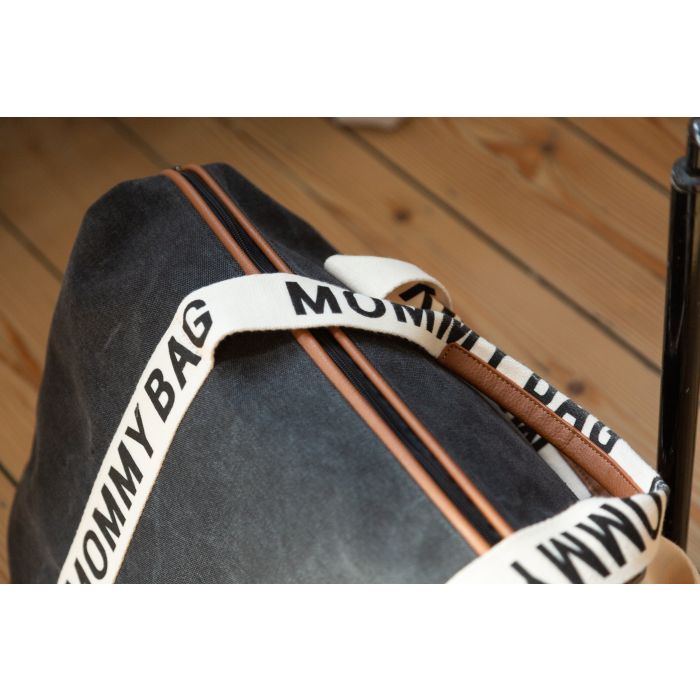 MOMMY BAG ® NURSERY BAG-SIGNATURE CANVAS BLACK