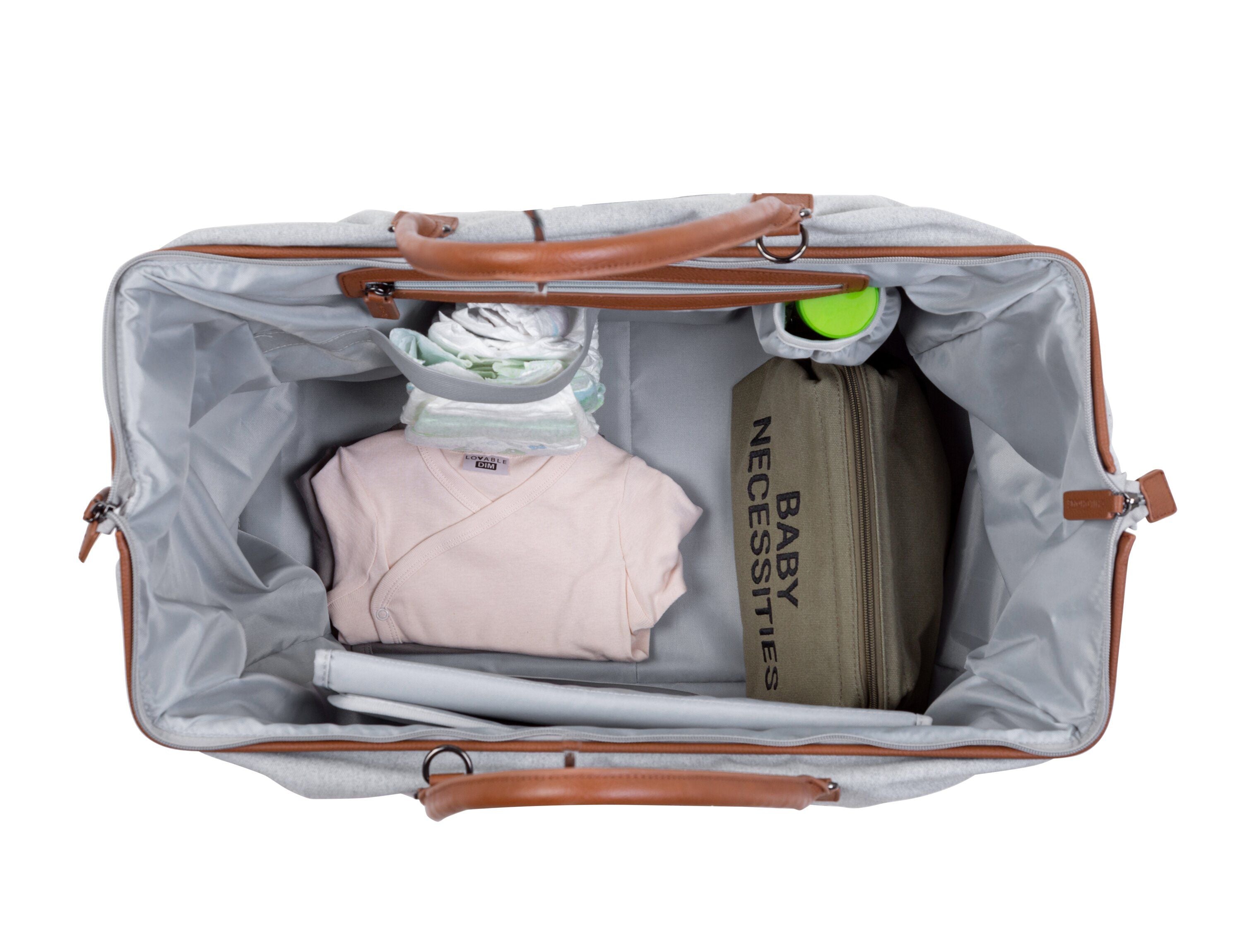MOMMY BAG ® NURSERY BAG - CANVAS GREY - IL CASSETTO DEL BEBÈ 