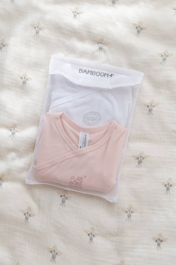 Pack 2 body Bamboom (bianco e rosa)