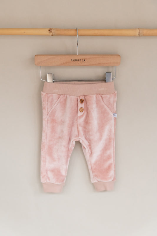 Pantalone in velluto Rosa cipria-Bamboom