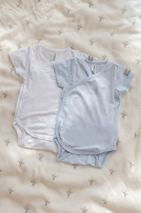 Pack 2 body Bamboom (bianco e azzurro)