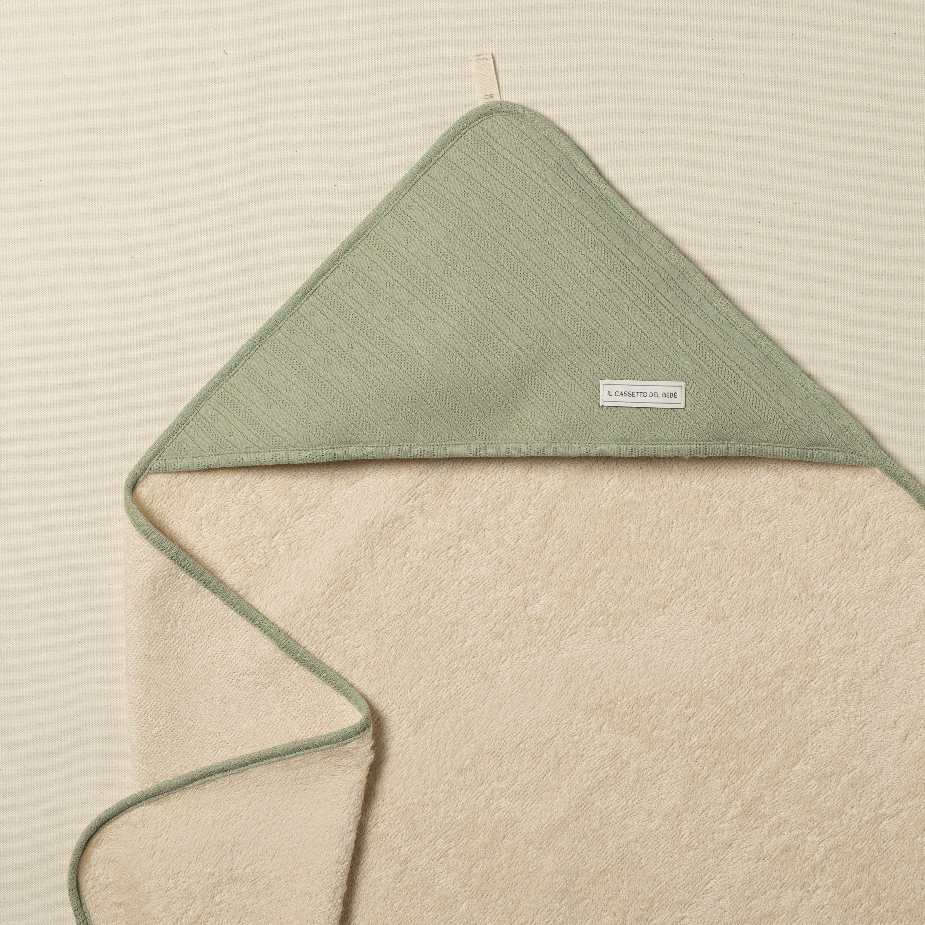 mantellina bagnetto neonato verde matcha