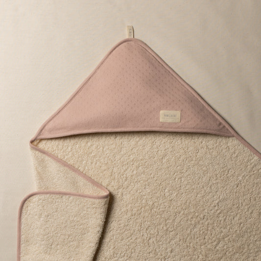 Accappatoio in cotone rosa per neonato 