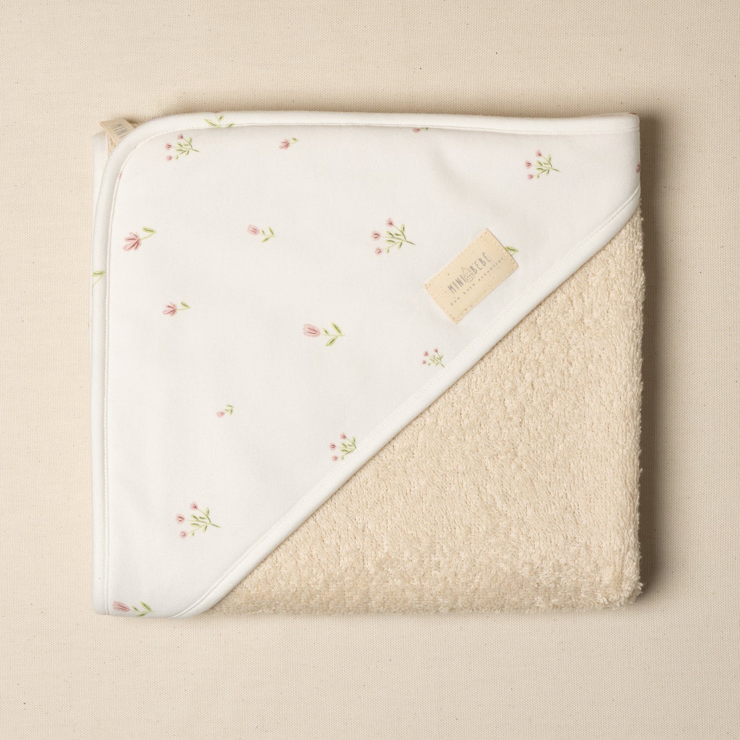 Asciugamano per neonato in spugna cotone organico