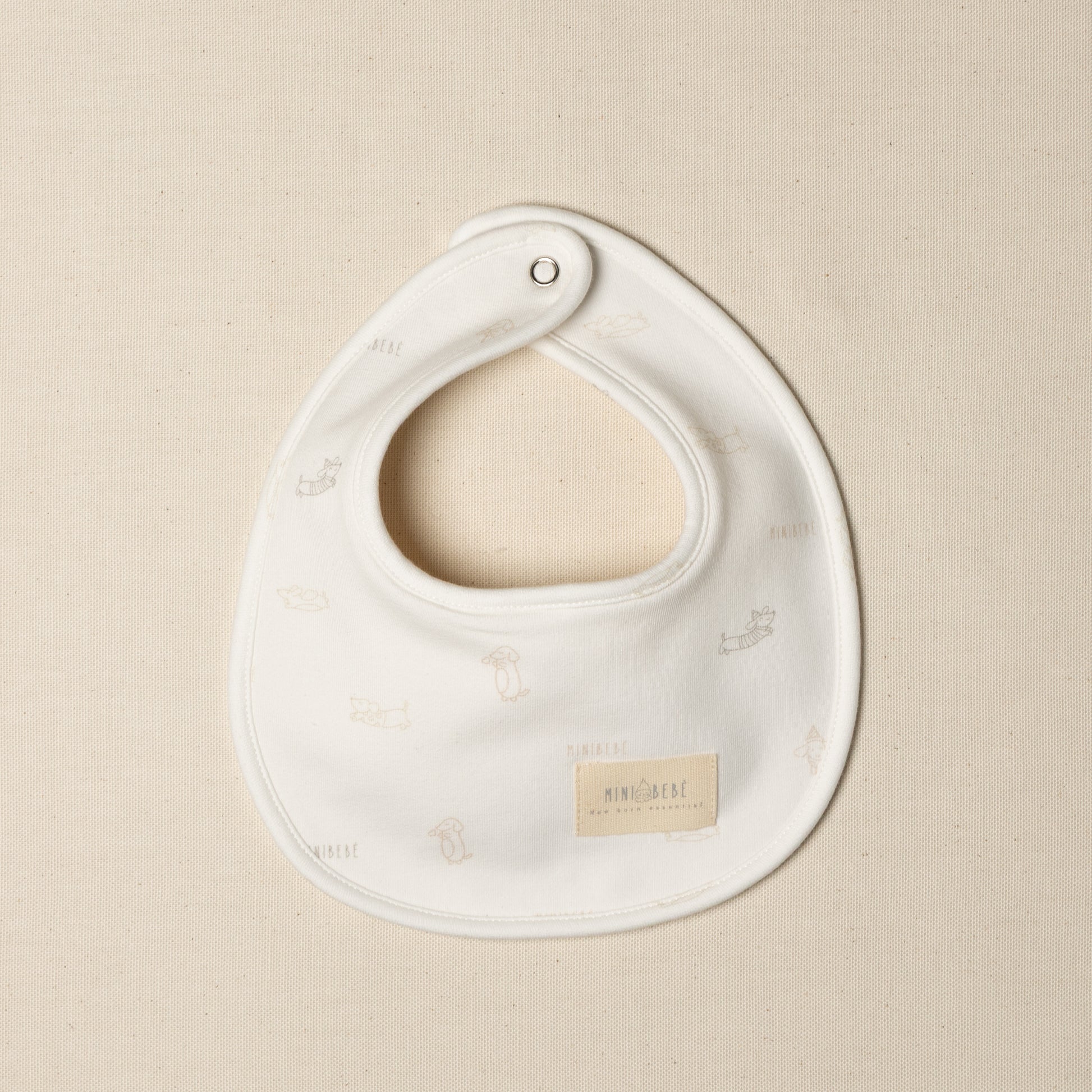 Bavaglino neonato in cotone e spugna