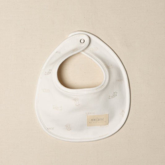 Bavaglino neonato in cotone e spugna