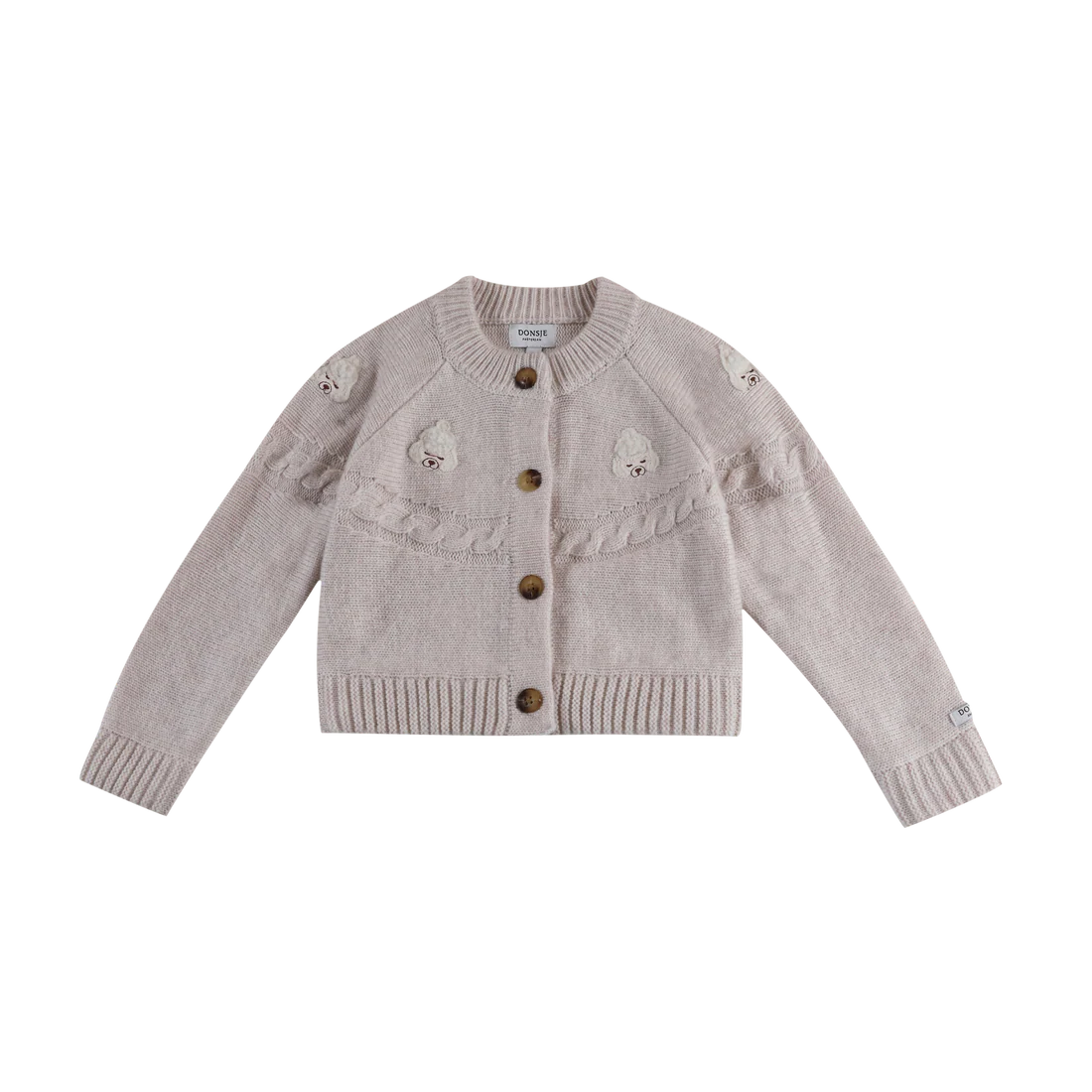 Cardigan bambina simpatico e caldo con barboncino