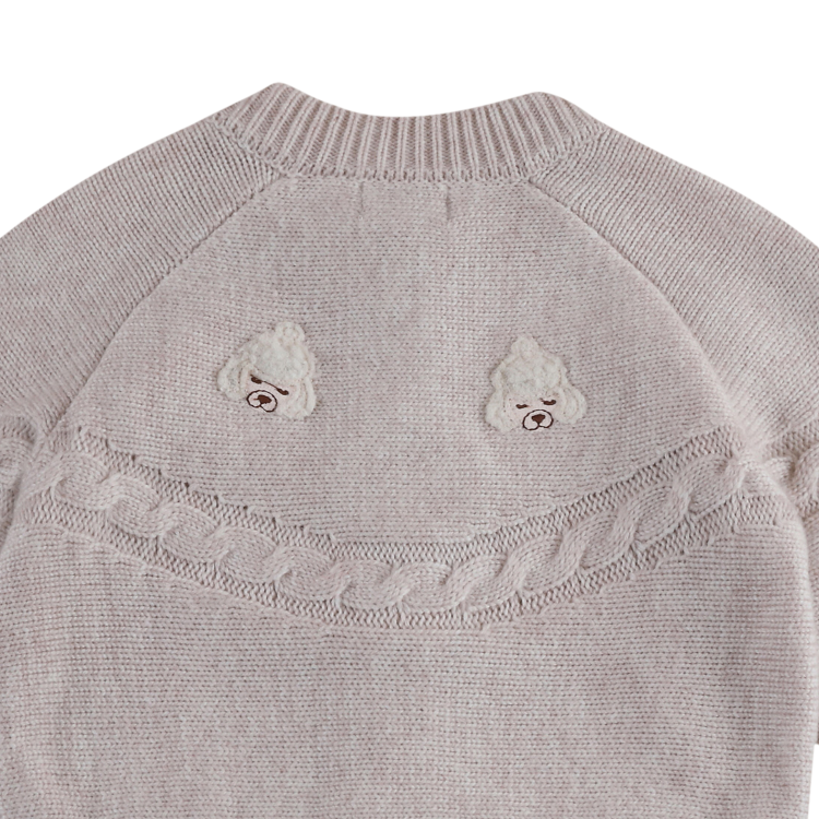 Simpatico cardigan per bambina colore naturale