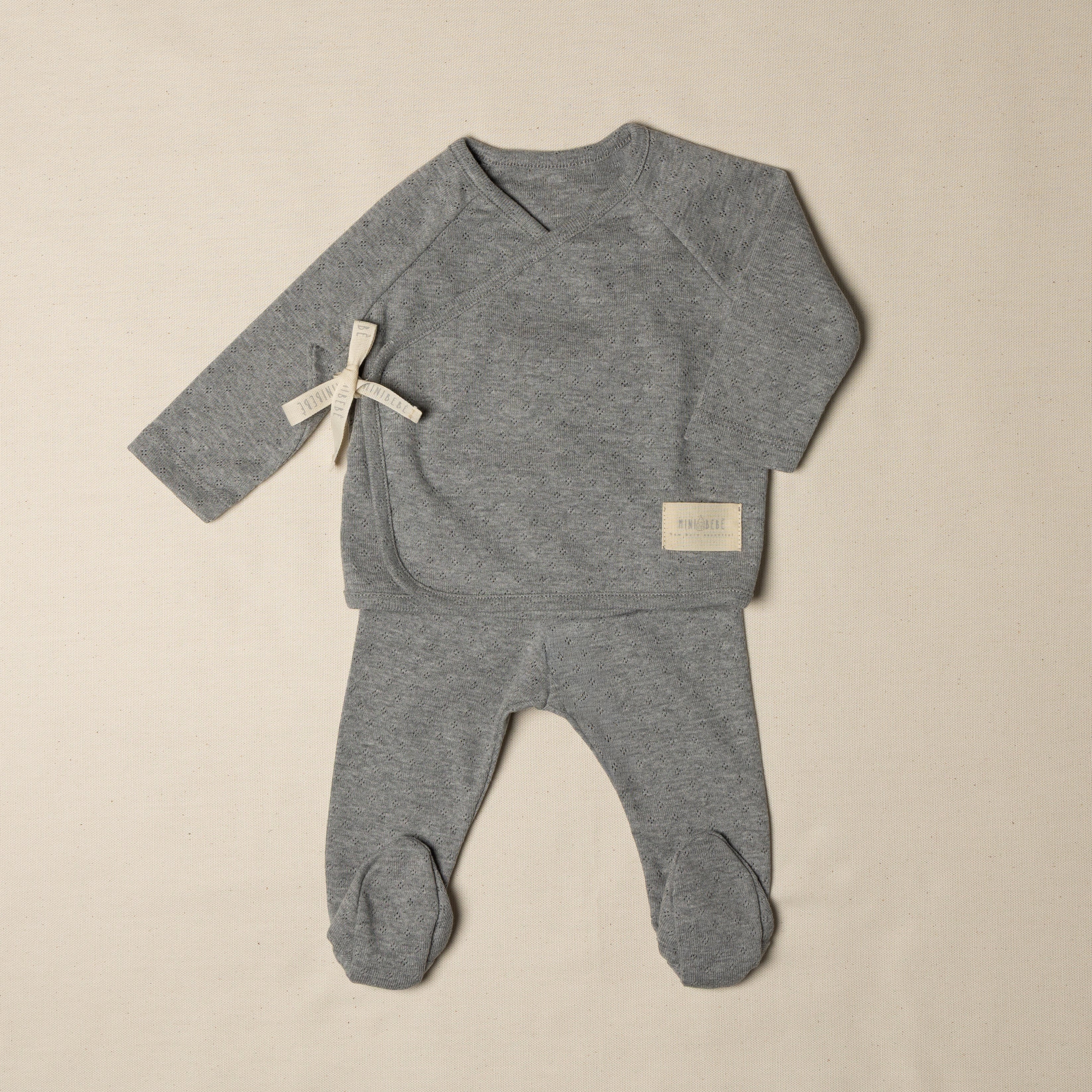 Completino neonato nascita cotone organico pointelle