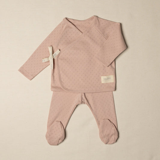 Completino nascita fresco cotone rosa