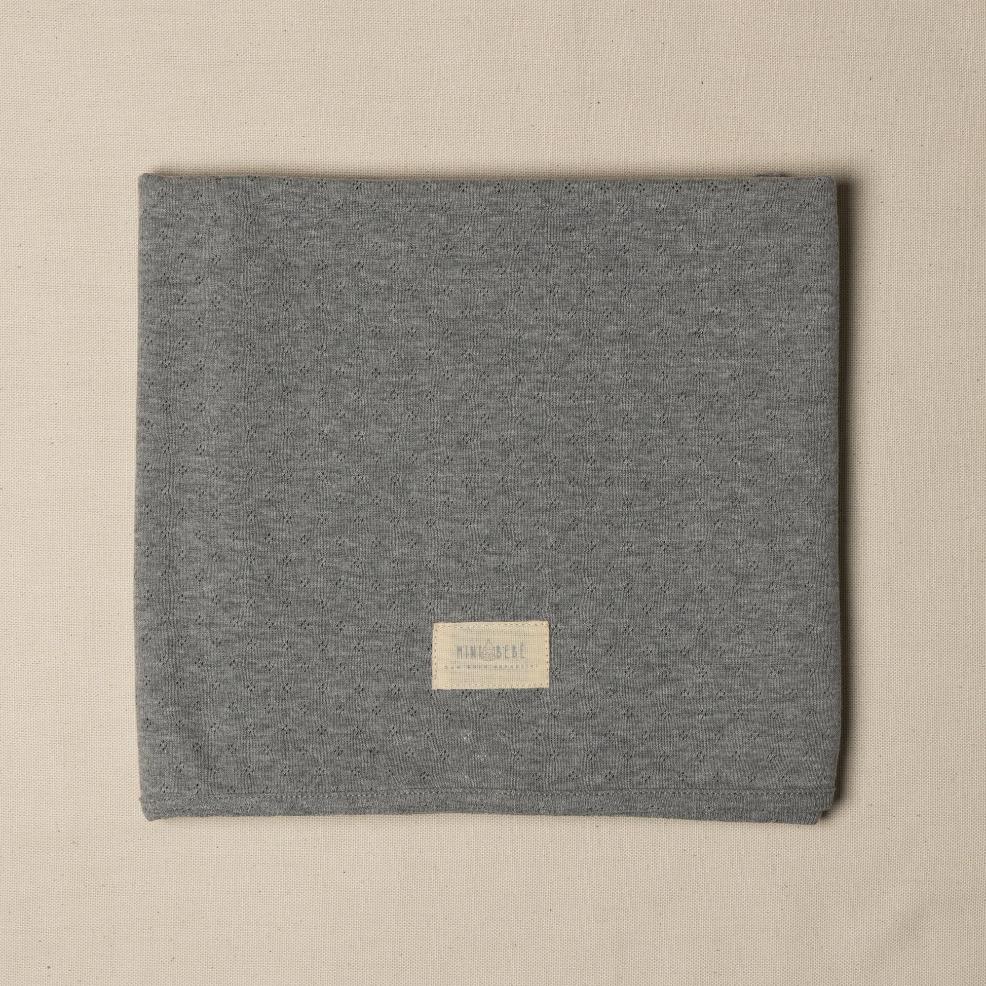 Copertina neonato cotone organico pointelle grigia coperta clinica