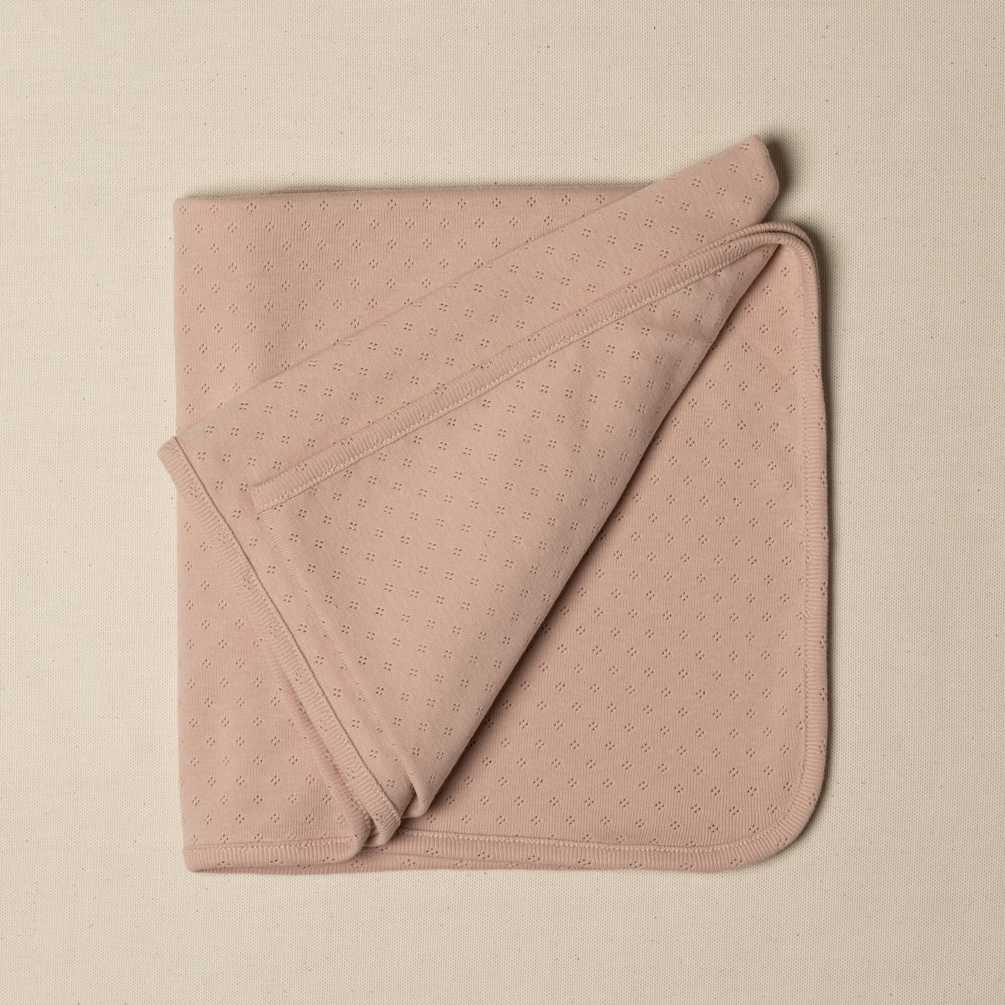 Copertina rosa nascita in cotone pointelle neonato