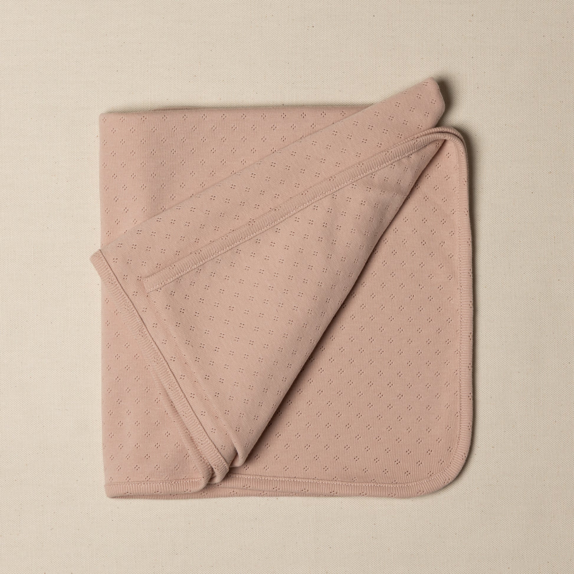 Copertina rosa nascita in cotone pointelle neonato