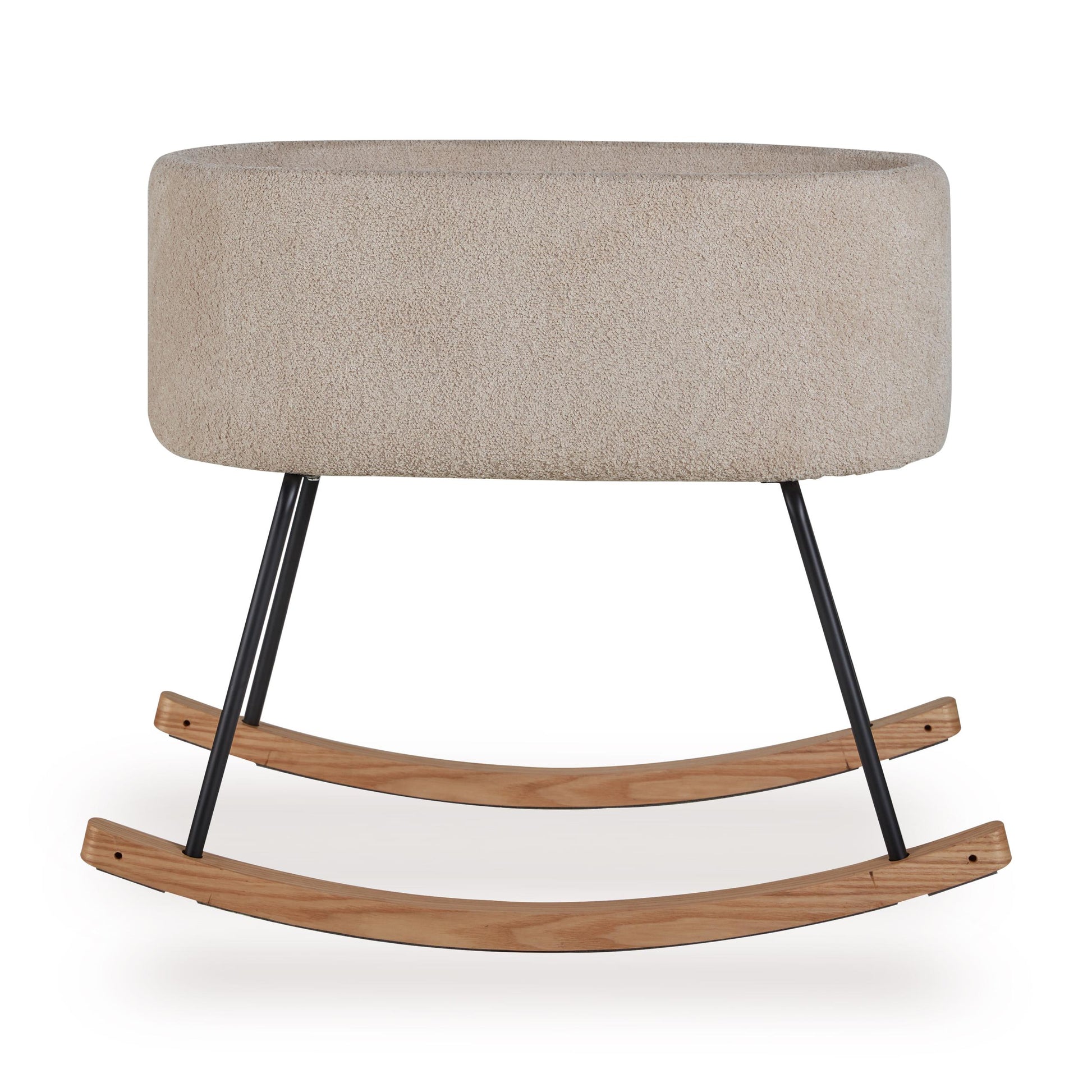 Culla bouclé con design moderno e struttura sicura 