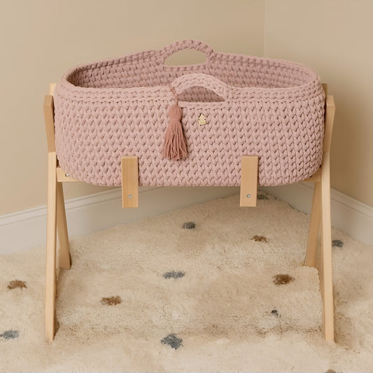 Culla evolutiva neonato 2 in 1 con supporto in legno naturale per arredamento cameretta