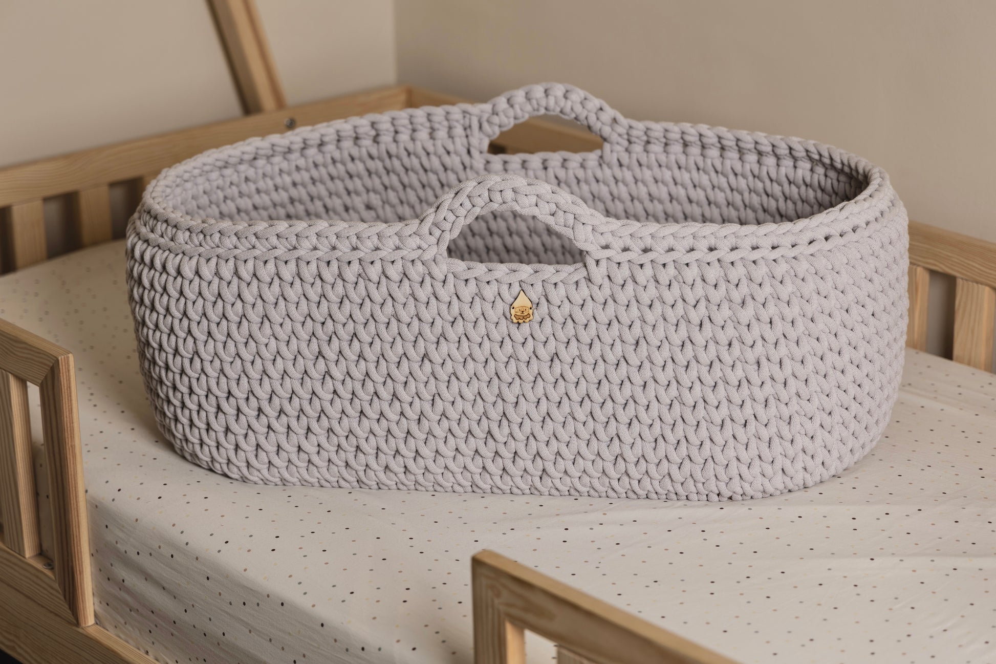 Culla uncinetto bebè Grigio Luna - IL CASSETTO DEL BEBÈ 