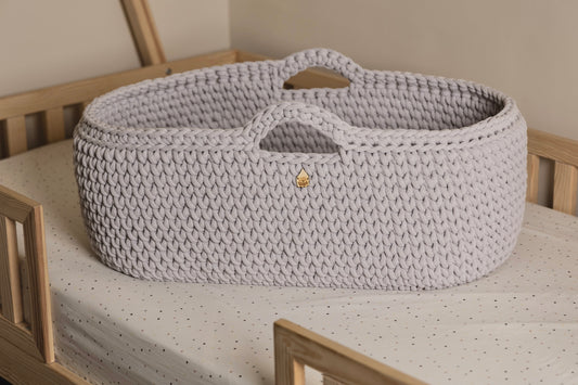 Culla uncinetto bebè Grigio Luna - IL CASSETTO DEL BEBÈ 