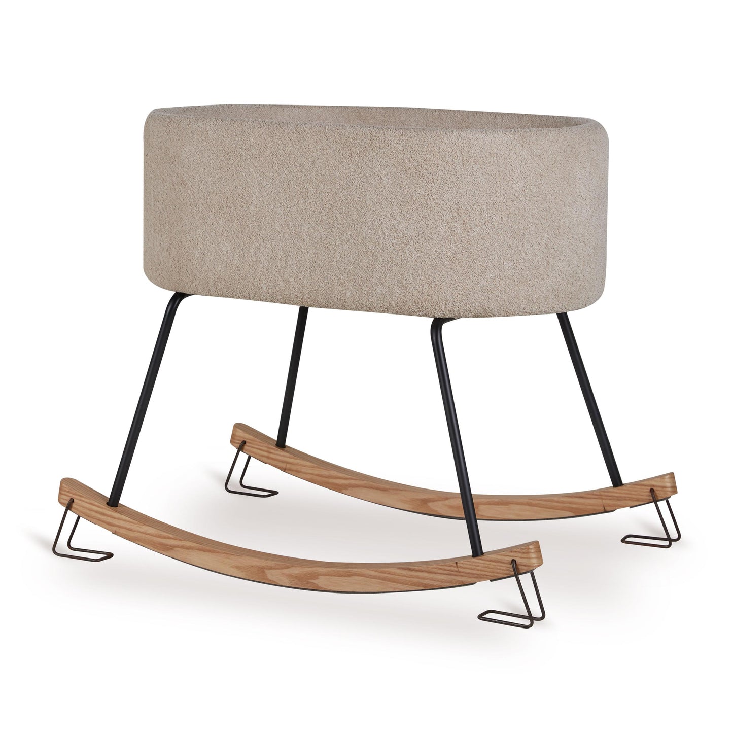 Culla neonato elegante rivestita in tessuto