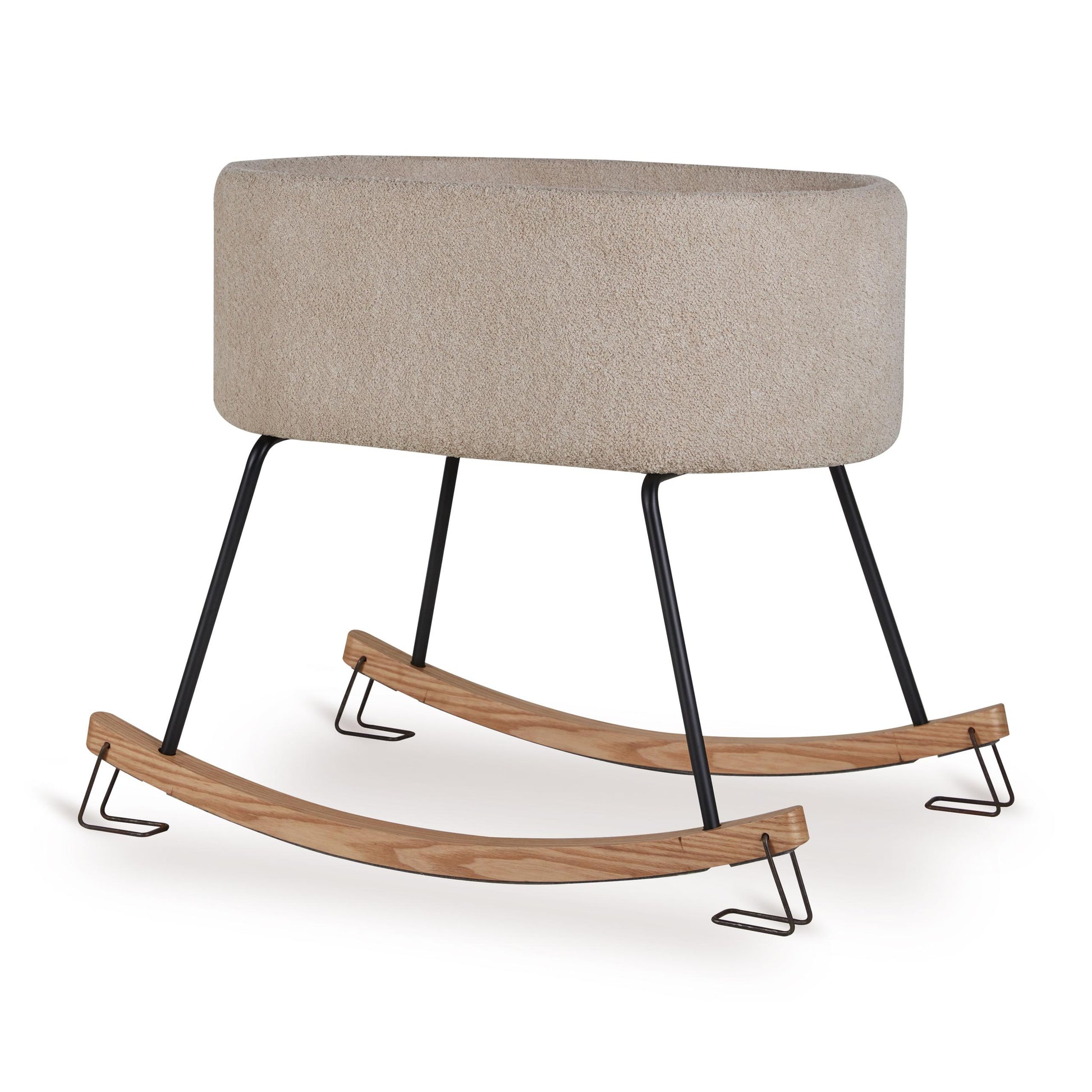 Culla neonato elegante rivestita in tessuto