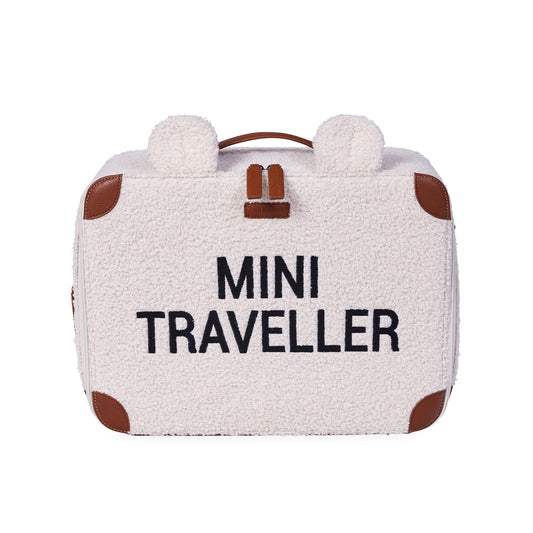 MINI TRAVELLER KIDS SUITCASE - TEDDY OFFWHITE