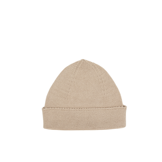 Cappellino neonato in maglia-Cipria - IL CASSETTO DEL BEBÈ 