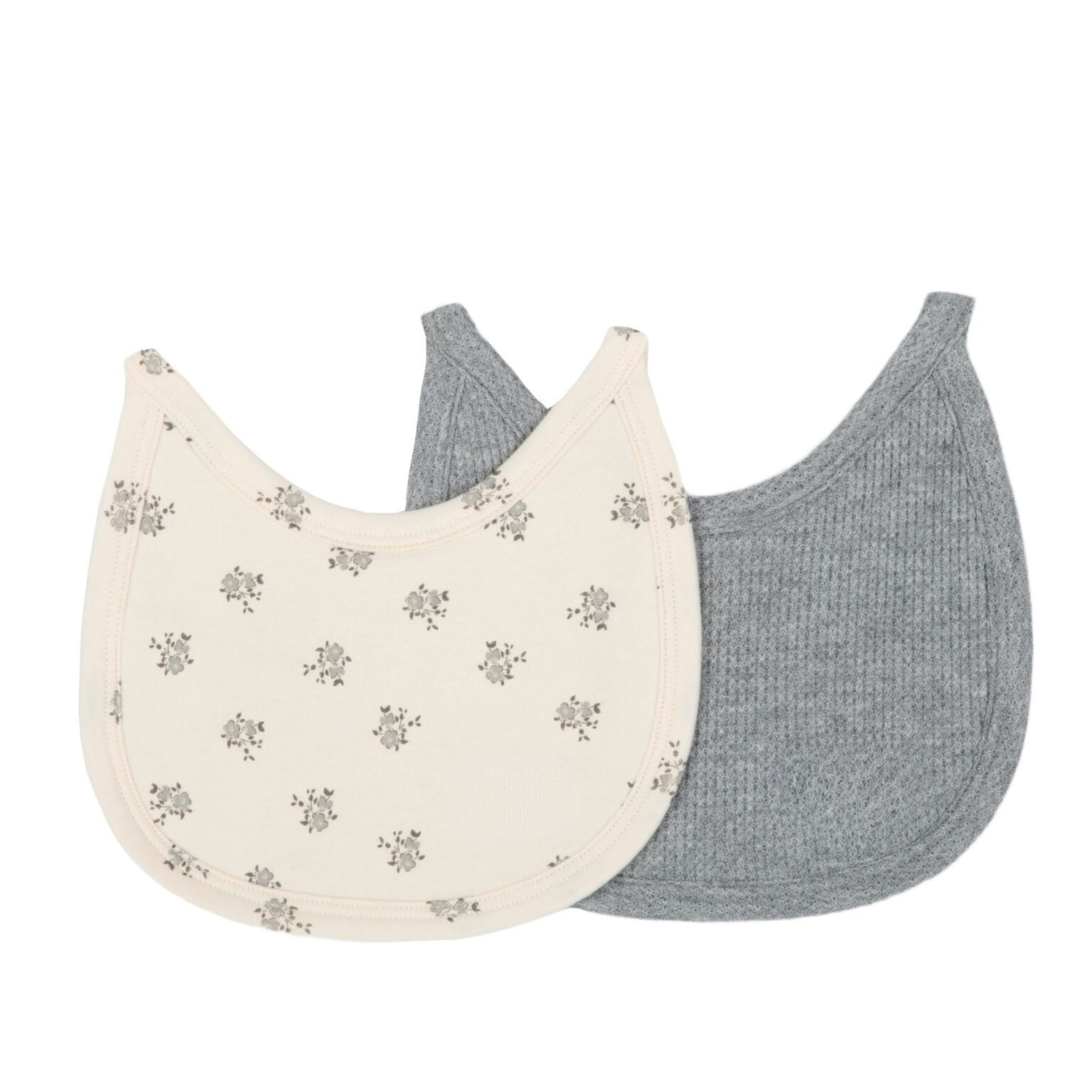 Pack bavaglini-Fiori grigio - IL CASSETTO DEL BEBÈ 