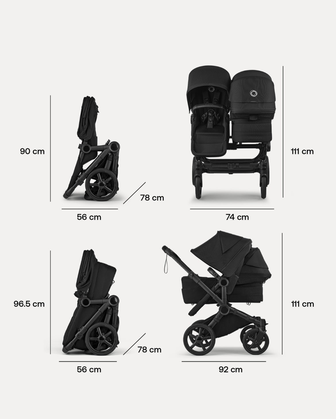 Bugaboo Donkey 6 Twin Passeggino gemellare