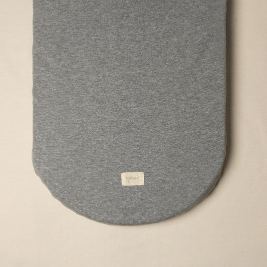 Lenzuolo di sotto con angoli per culla e navicella in cotone pointelle Grigio