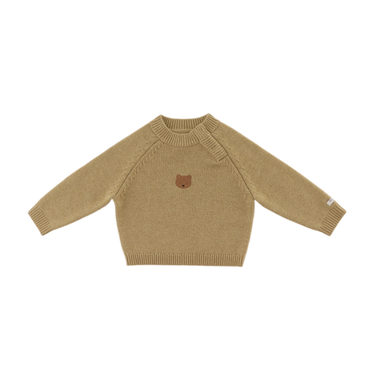 Maglia lana merino con orsetto Donsje 