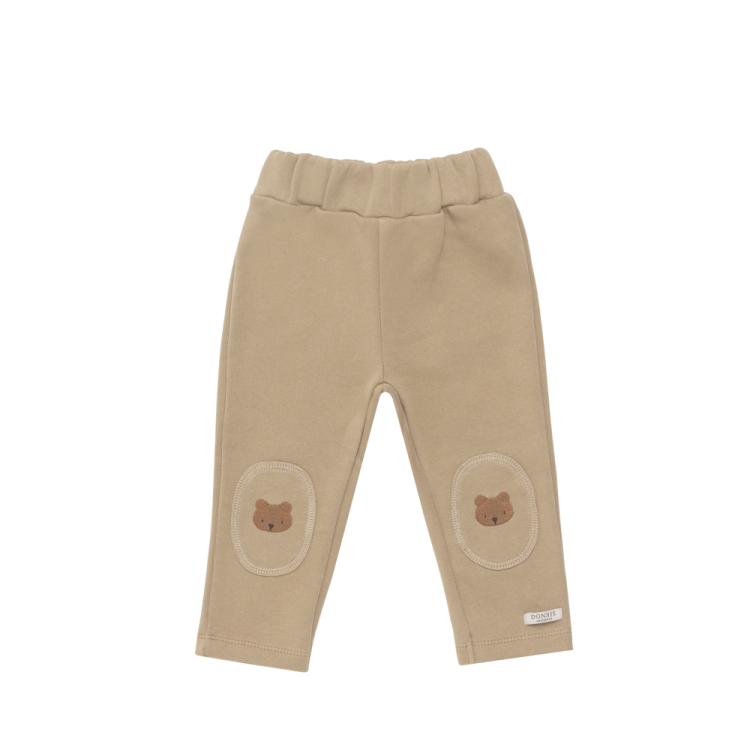 Pantaloni con ricamo orsetto