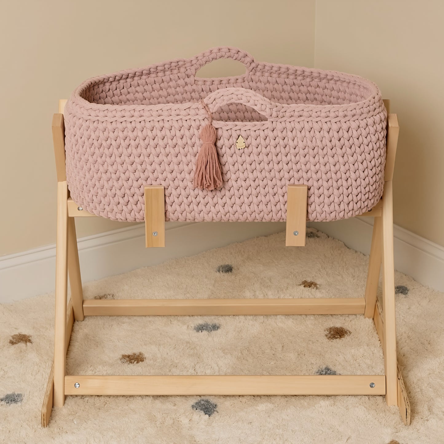 Culla evolutiva neonato 3 in 1 con supporto in legno massello per arredamento cameretta