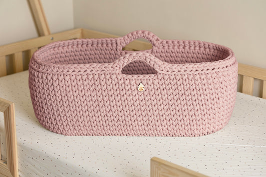 Culla uncinetto neonato Rosa  - IL CASSETTO DEL BEBÈ 