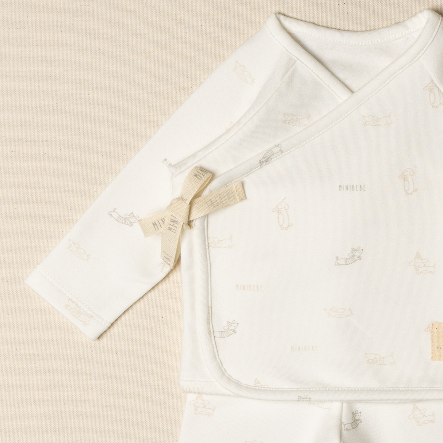 completino nascita maglia incrociata cotone organico